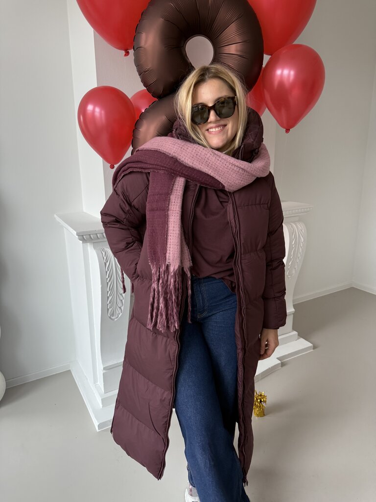 Maro scarf bordeaux/pink