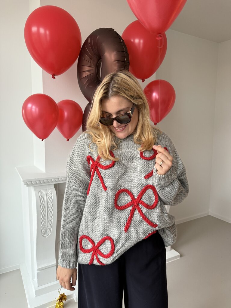 Bow knit grey