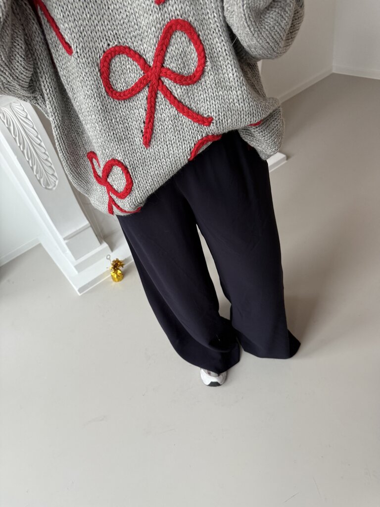 Bow knit grey