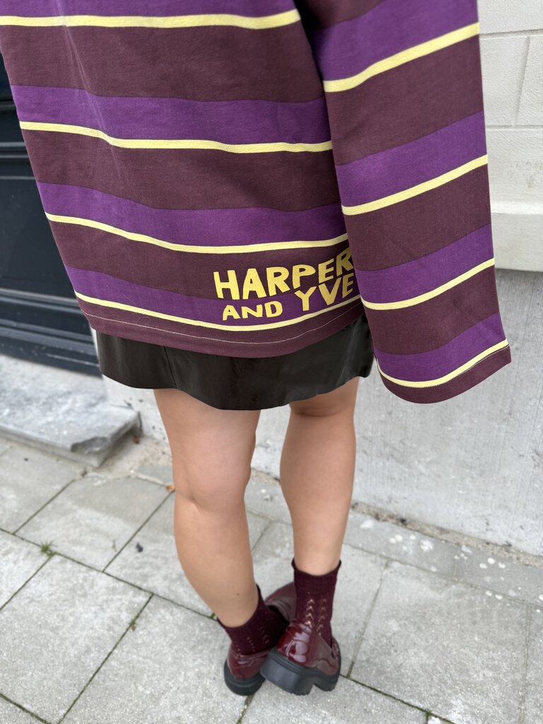 Pollie polo brown/purple/yellow