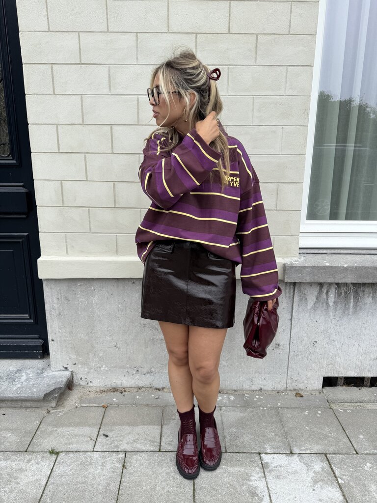 Pollie polo brown/purple/yellow