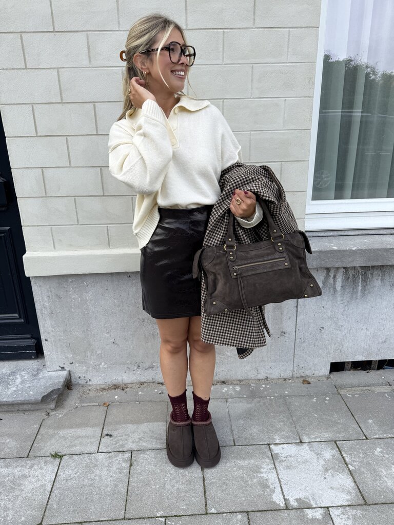Haze button knit  beige