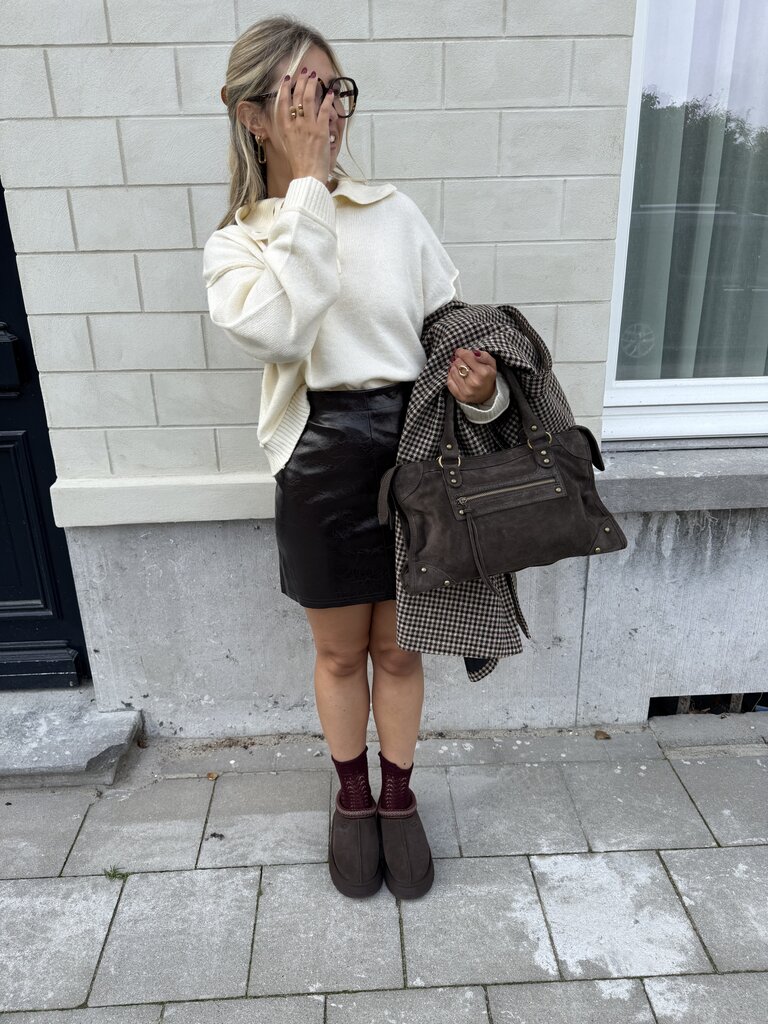 Haze button knit  beige