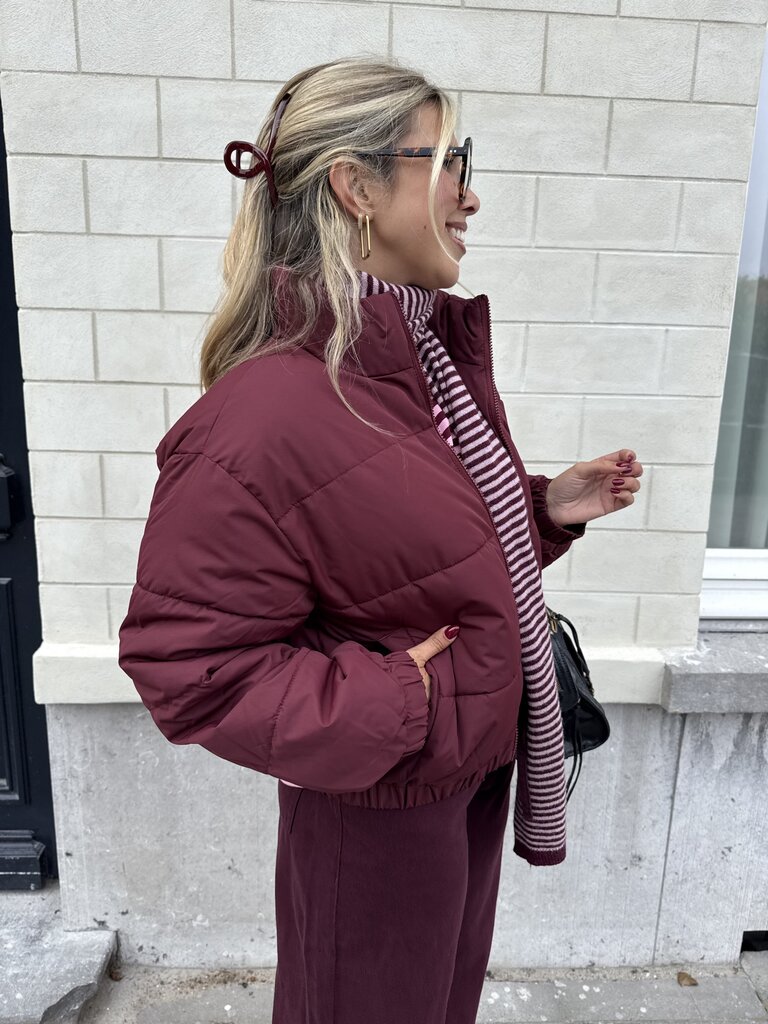 Tracy puffer bordeaux
