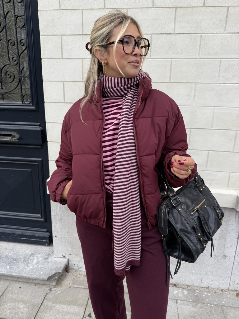 Tracy puffer bordeaux