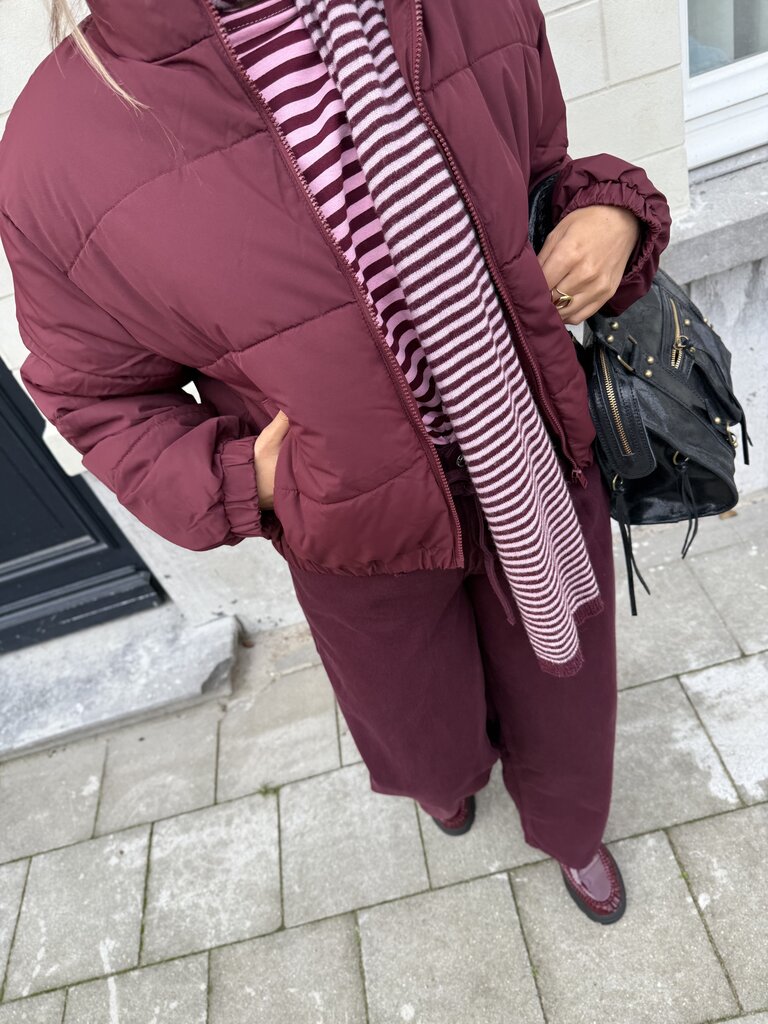 Tracy puffer bordeaux
