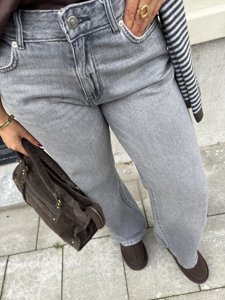Cobain regular wide jeans grey