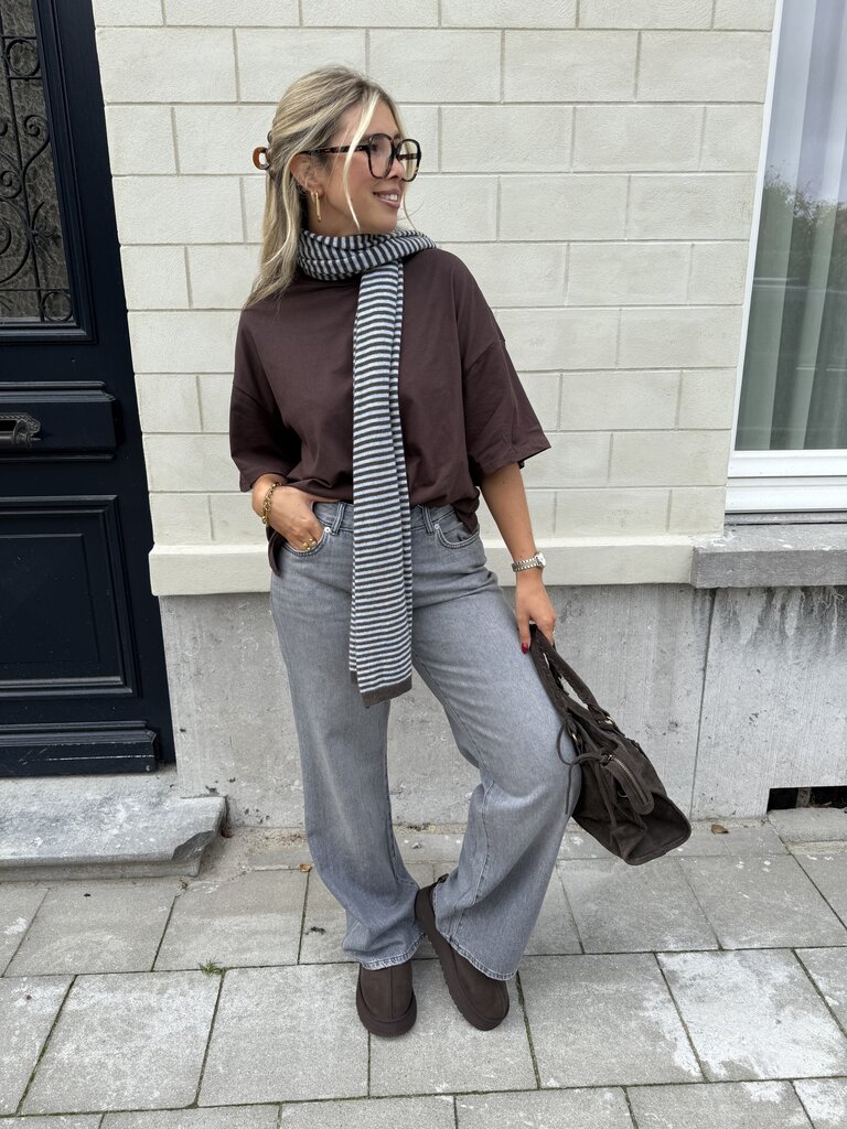 Cobain regular wide jeans grey