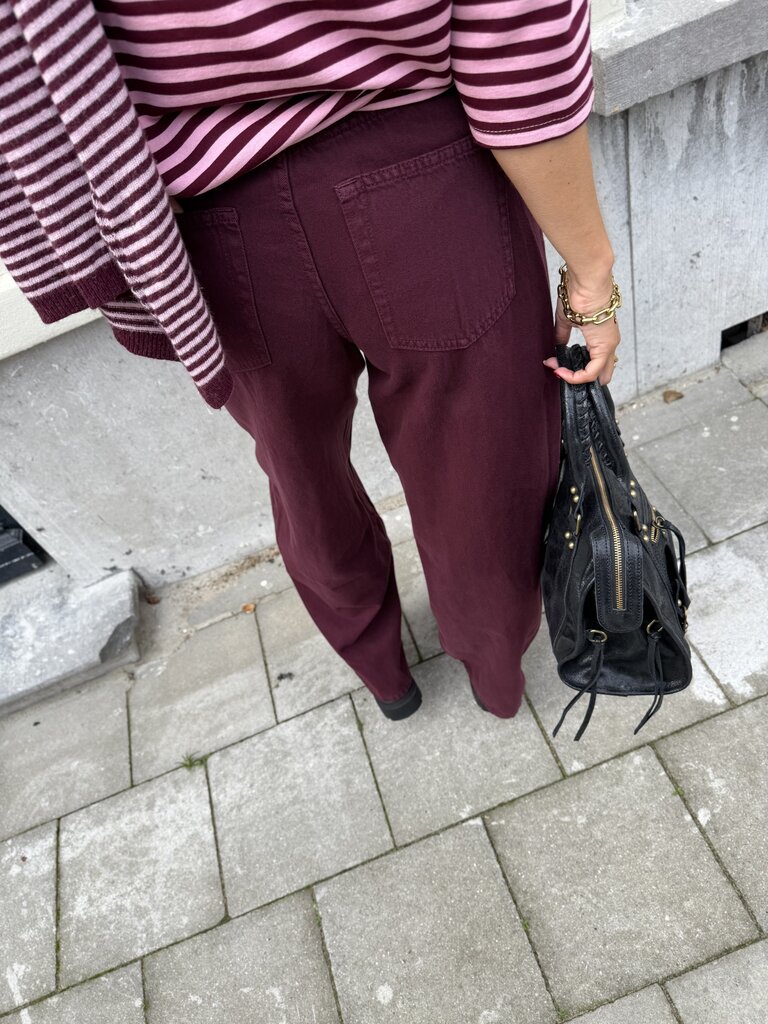 Gianna belt pants bordeaux