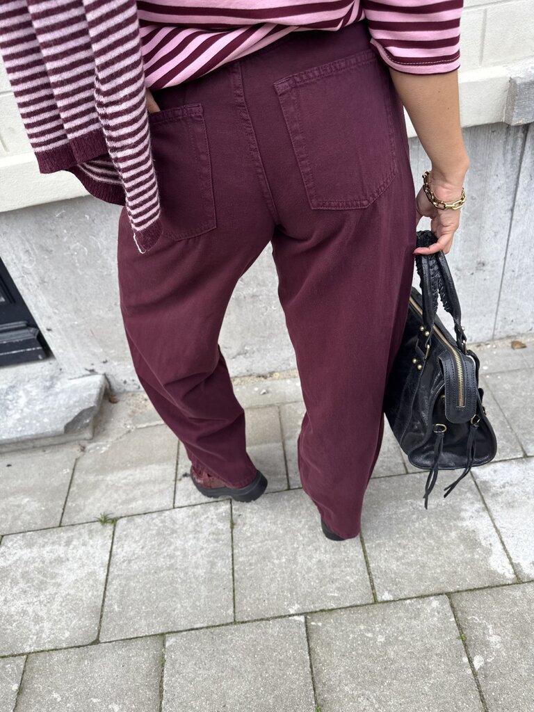 Gianna belt pants bordeaux