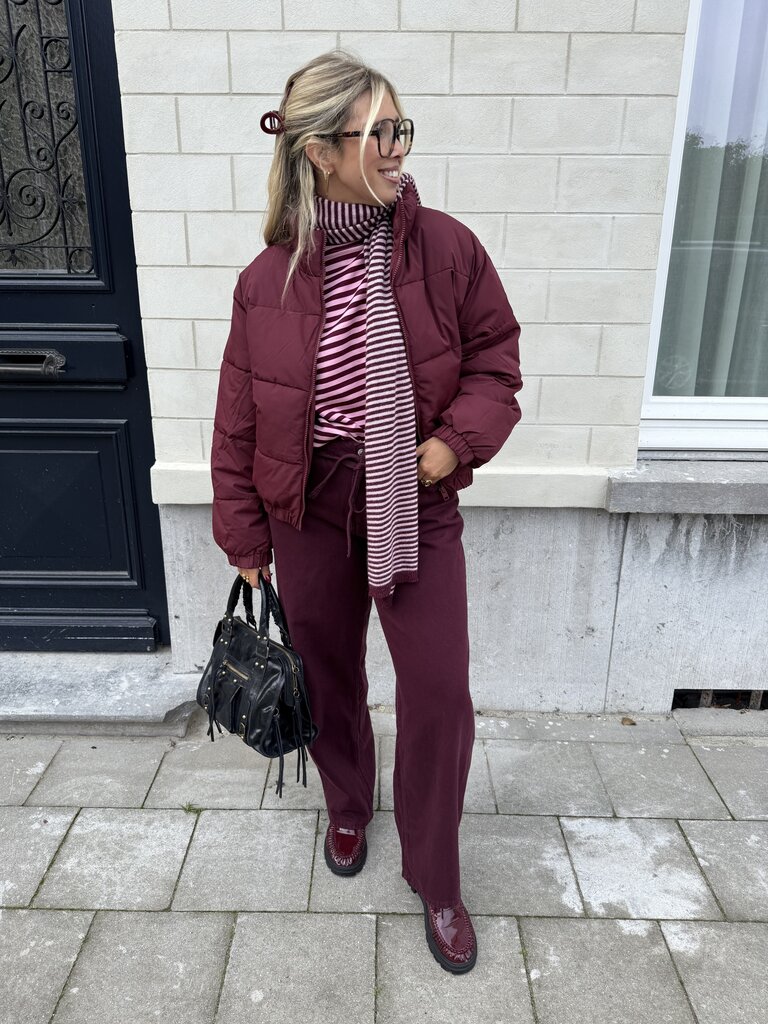 Gianna belt pants bordeaux