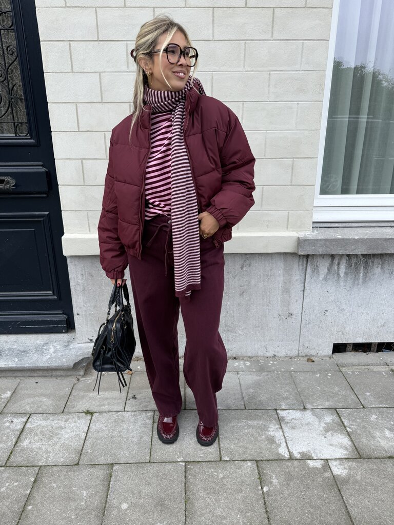 Gianna belt pants bordeaux