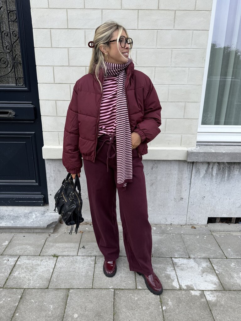 Gianna belt pants bordeaux