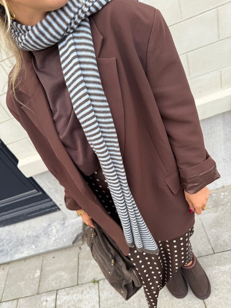 Milla & Milly soft scarf brown/blue