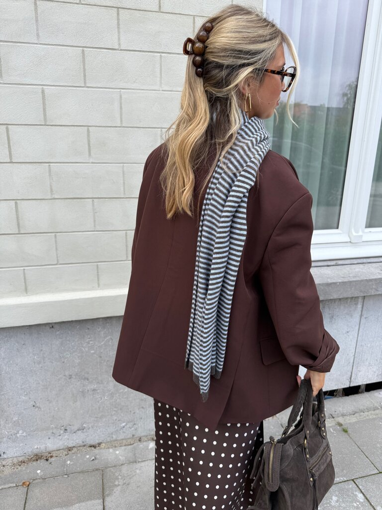 Milla & Milly soft scarf brown/blue