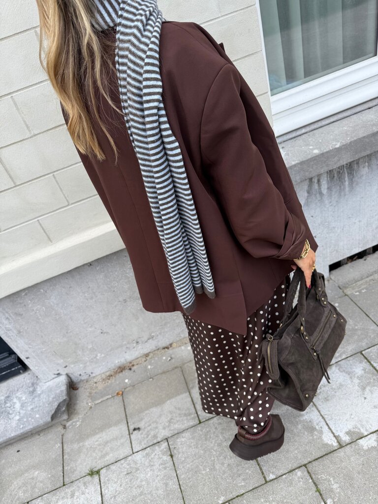 Milla & Milly soft scarf brown/blue