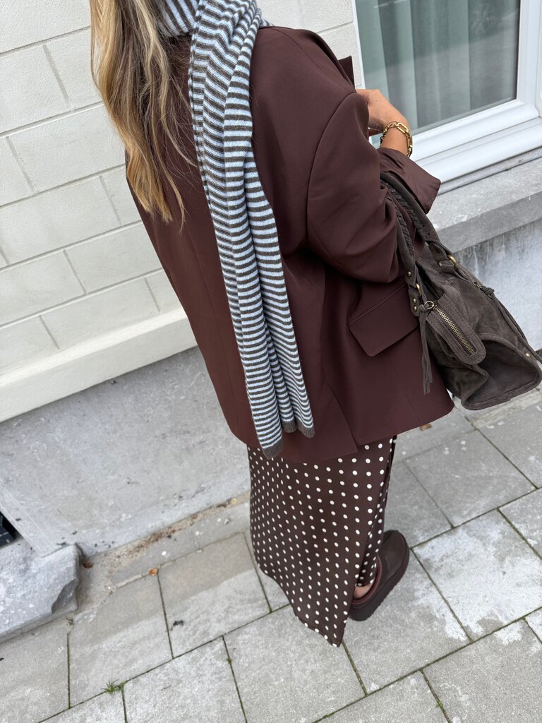 Milla & Milly soft scarf brown/blue