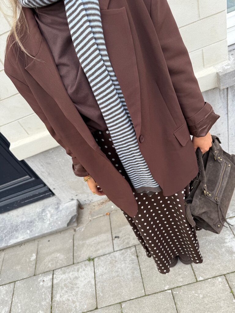 Milla & Milly soft scarf brown/blue