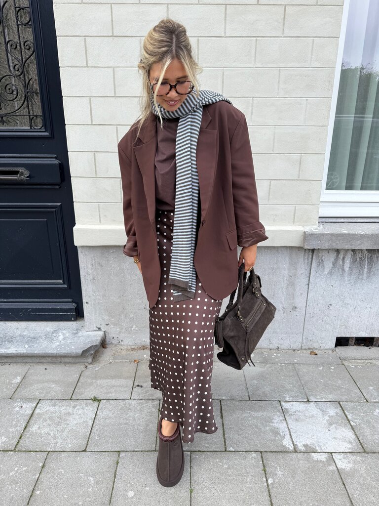 Milla & Milly soft scarf brown/blue