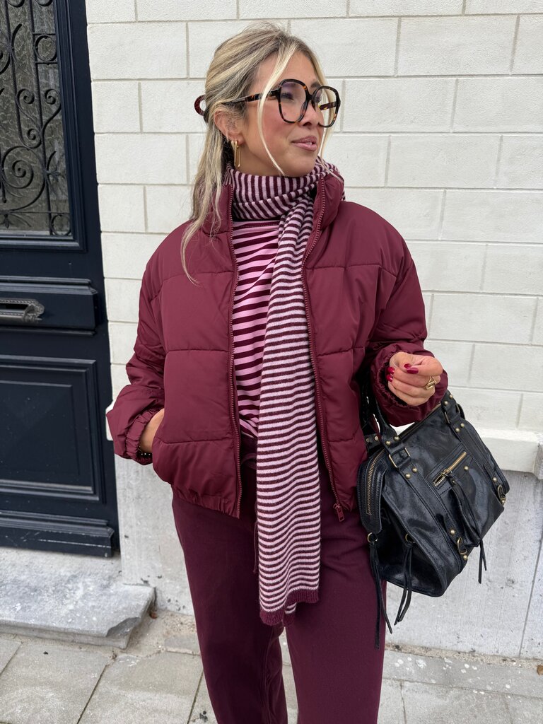 Milla & Milly soft scarf burgundy/pink