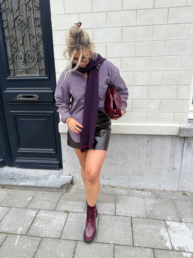 Milla & Milly soft scarf navy/bordeaux