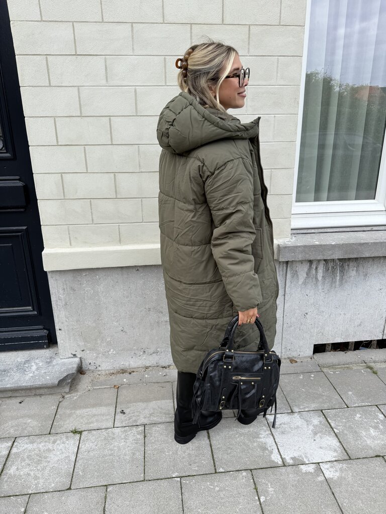 Tracy puffer long khaki