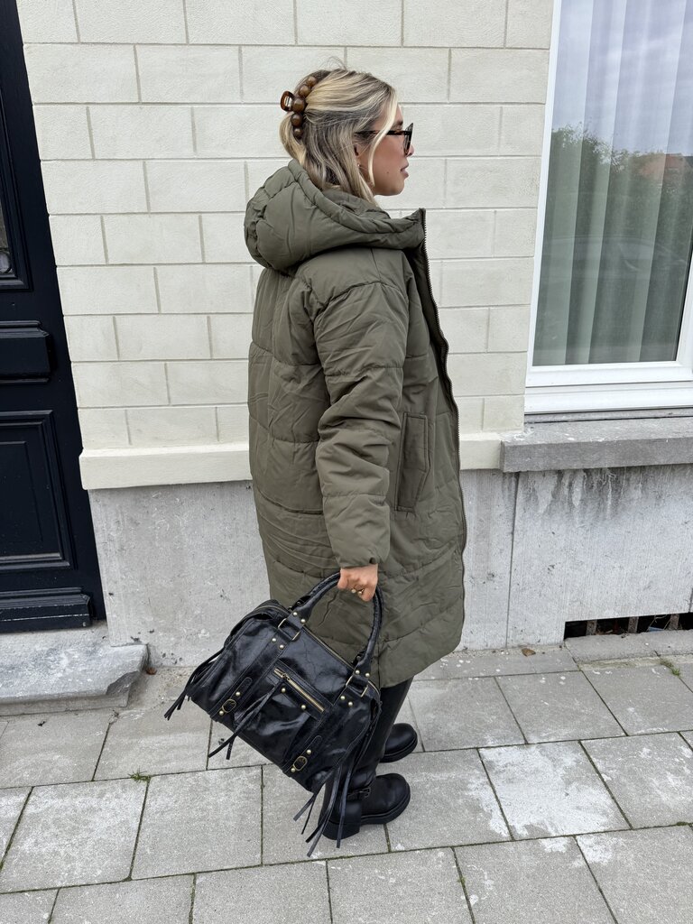 Tracy puffer long khaki