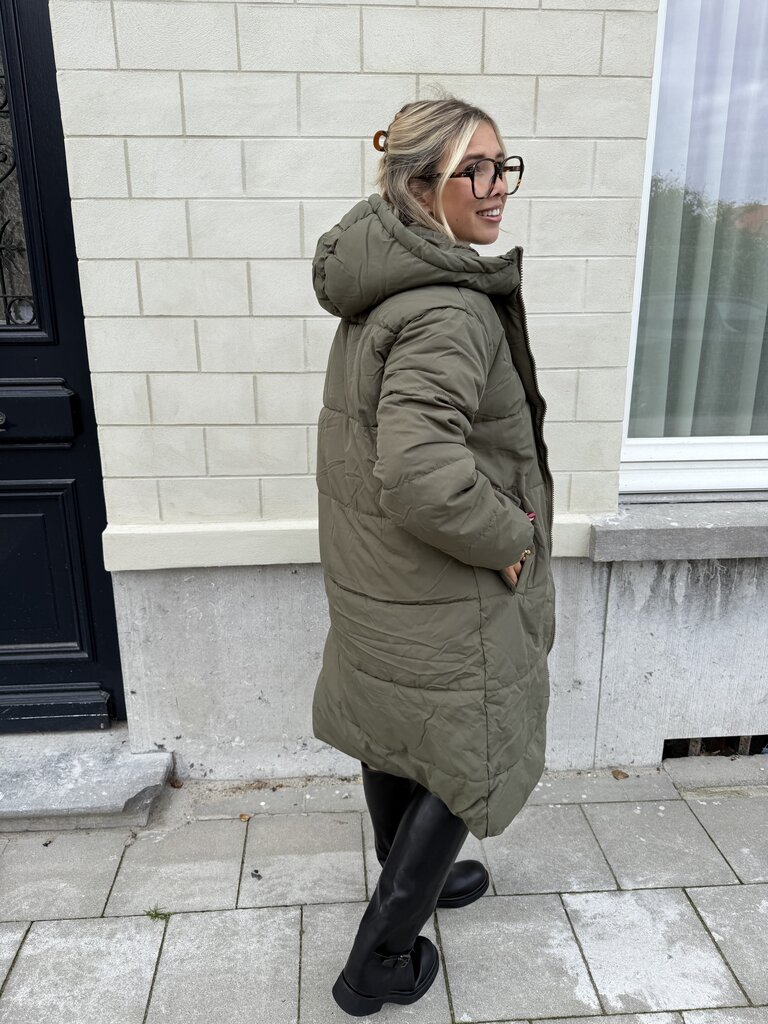 Tracy puffer long khaki