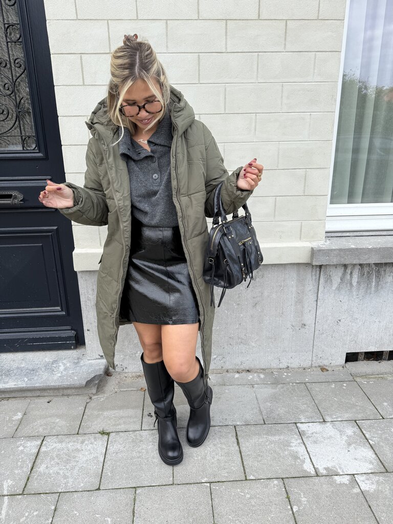 Tracy puffer long khaki