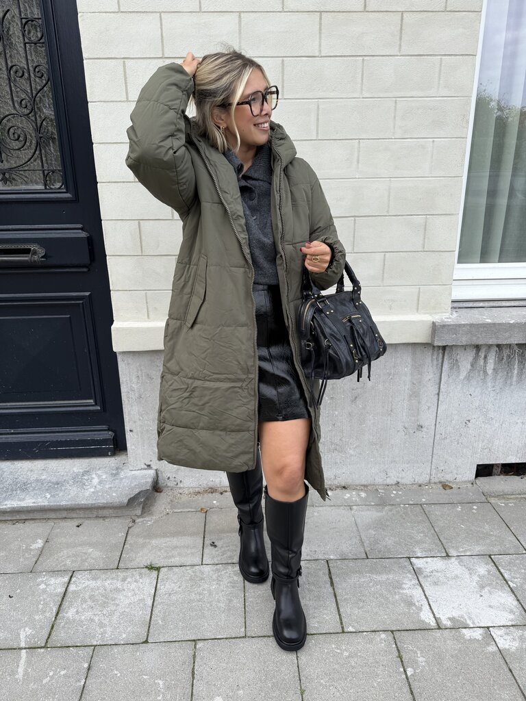 Tracy puffer long khaki