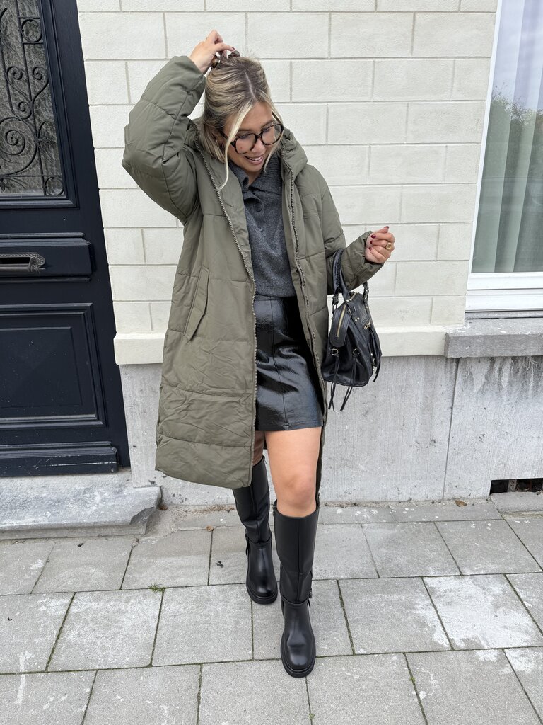Tracy puffer long khaki
