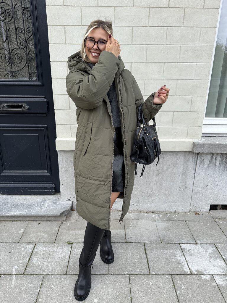 Tracy puffer long khaki
