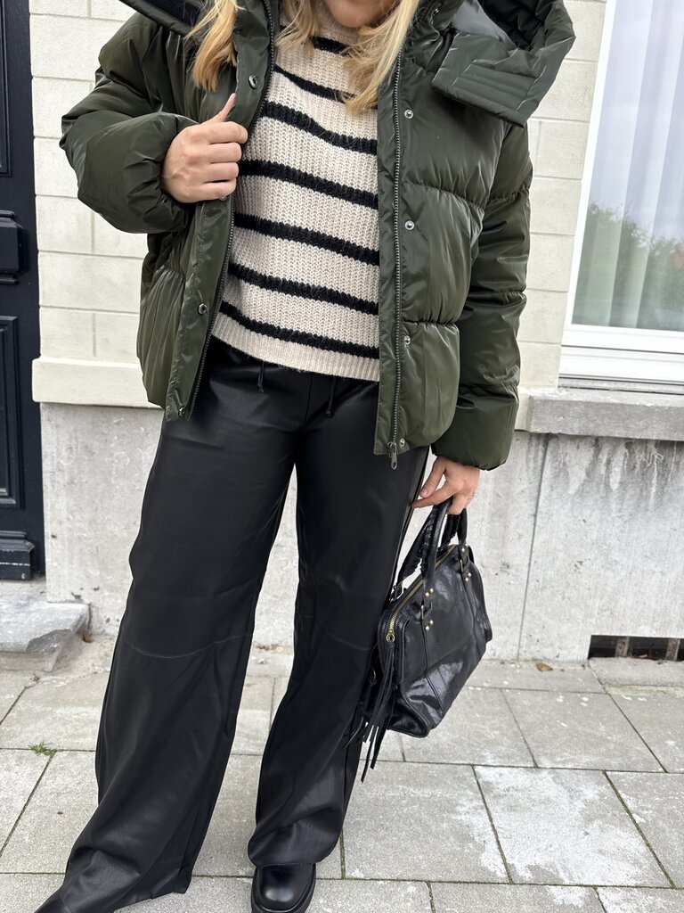 Veggy leather pants black