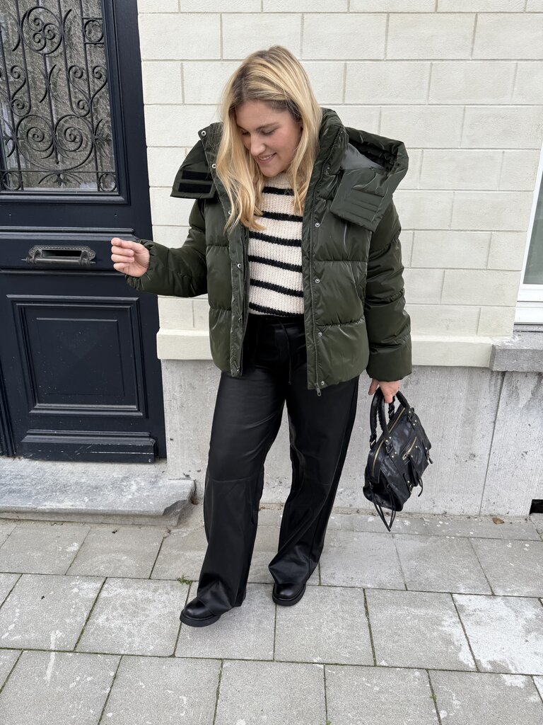 Veggy leather pants black