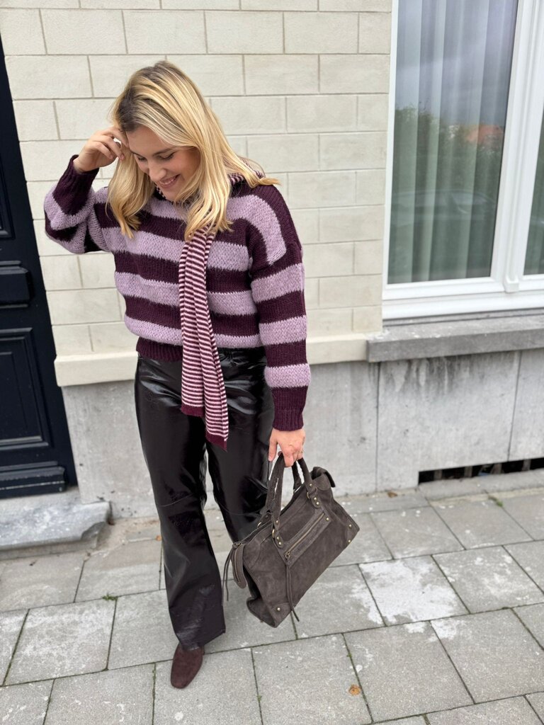 Camel sweater wine red/Lila