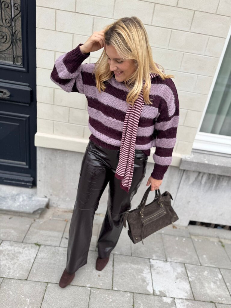 Camel sweater wine red/Lila