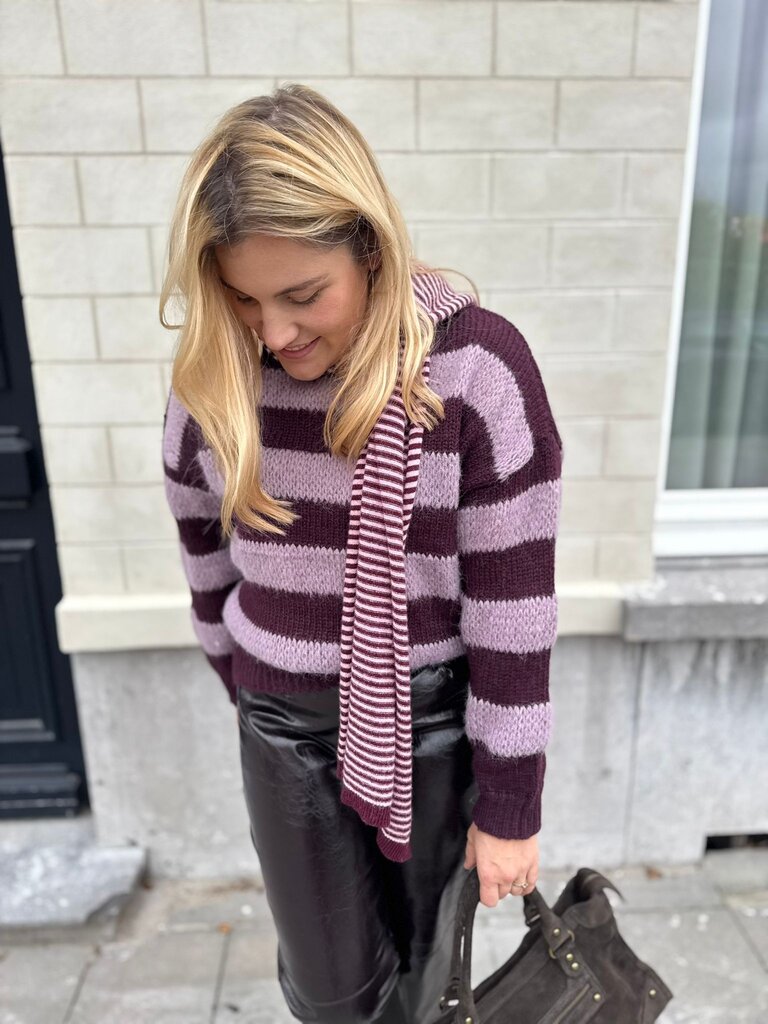 Camel sweater wine red/Lila