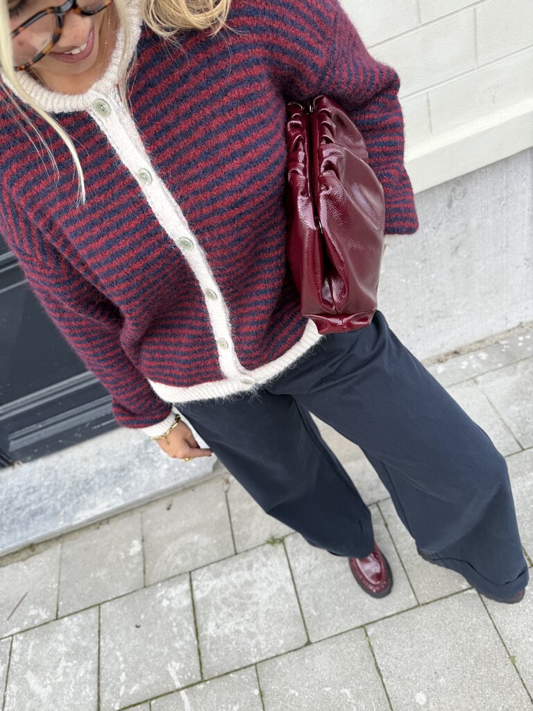 Lotte knit blue/burgundy