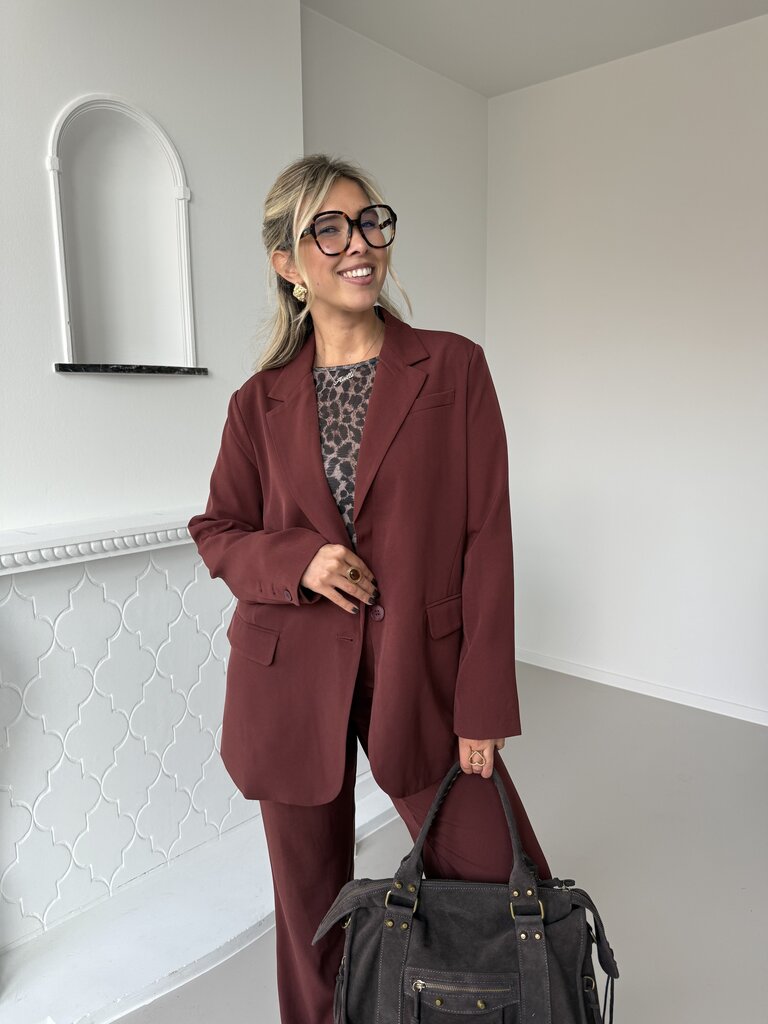 Maisie blazer brick red/brown