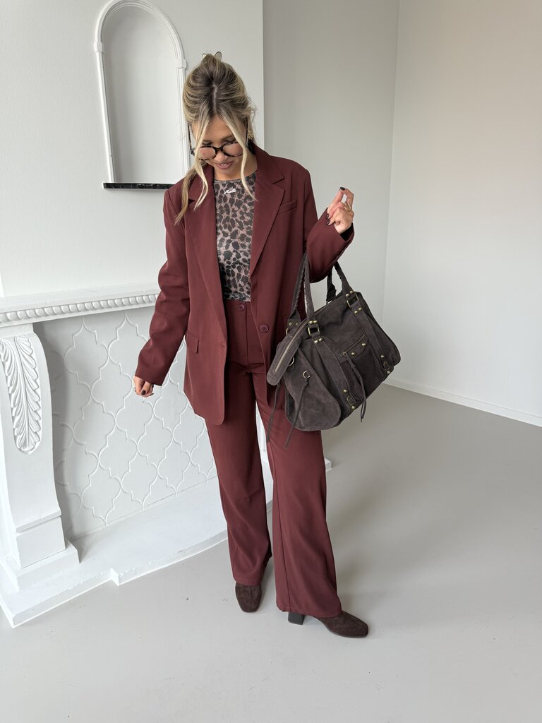 Maisie blazer brick red/brown
