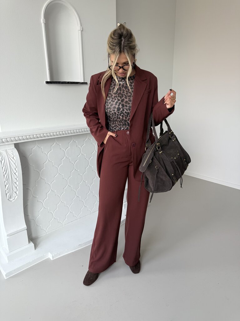 Maisie blazer brick red/brown