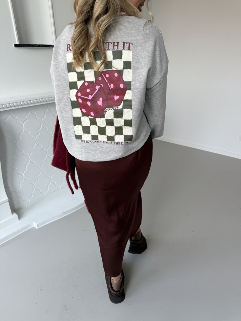 Roll with it sweat grey