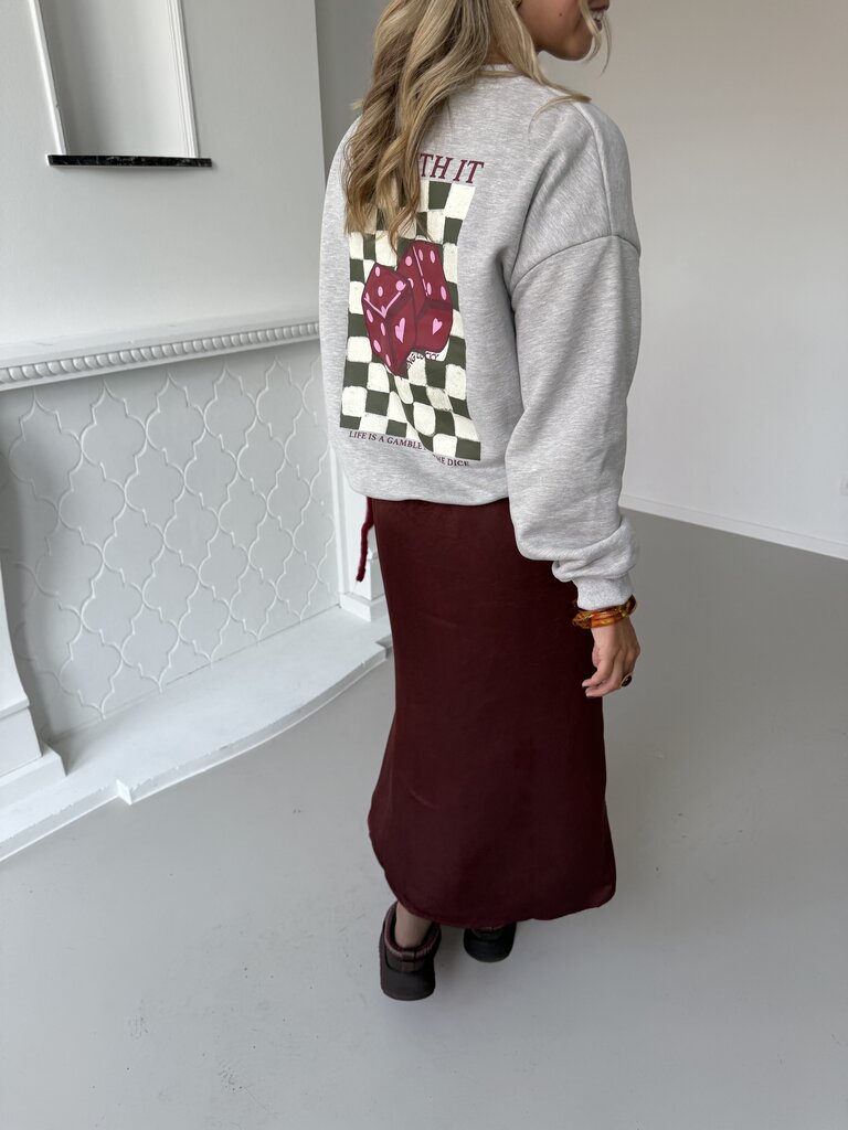 Roll with it sweat grey