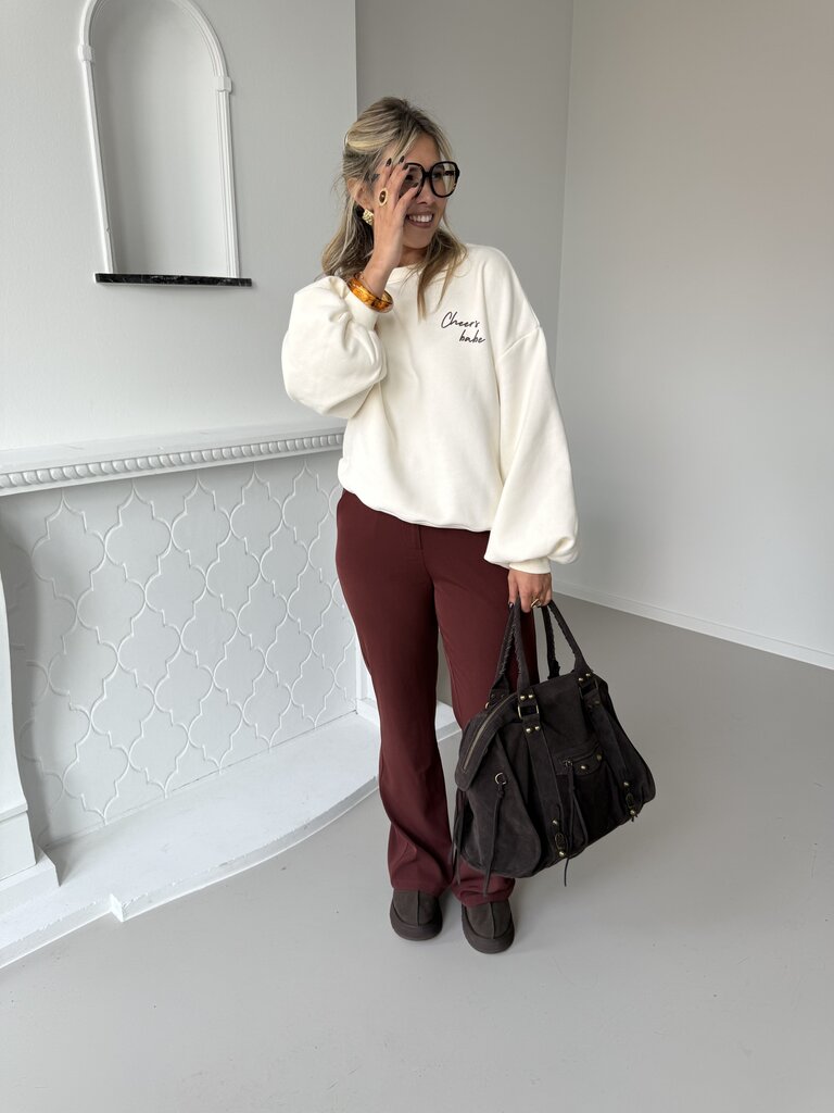 Sweater ecru cheers babe