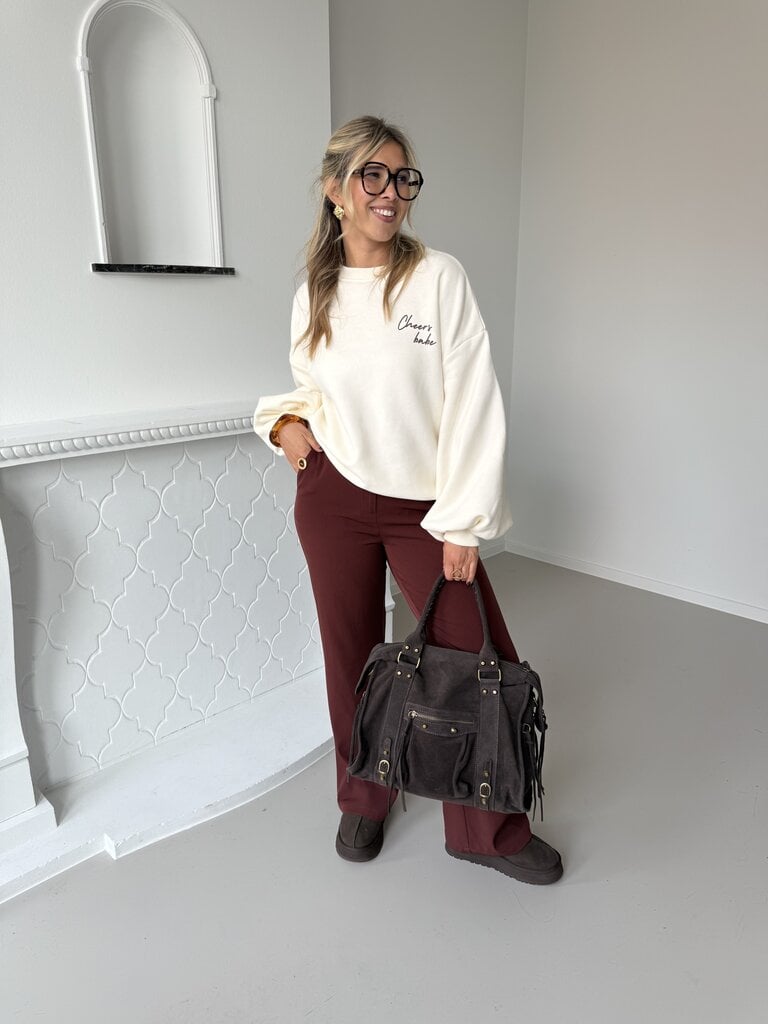 Sweater ecru cheers babe