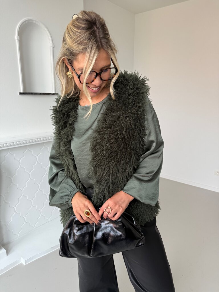 Fine waistcoat khaki