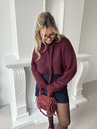 Allison knit navy/red