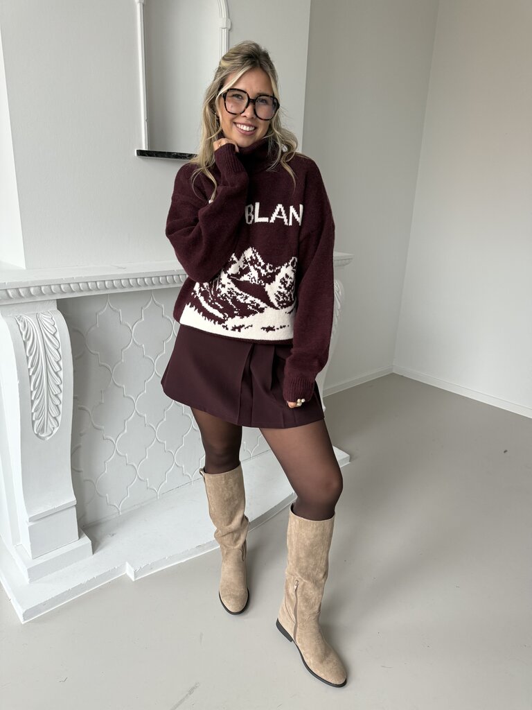 Ski knit burgundy