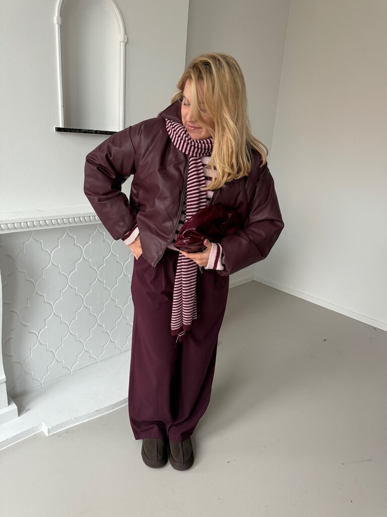 Cala bomber jacket burgundy