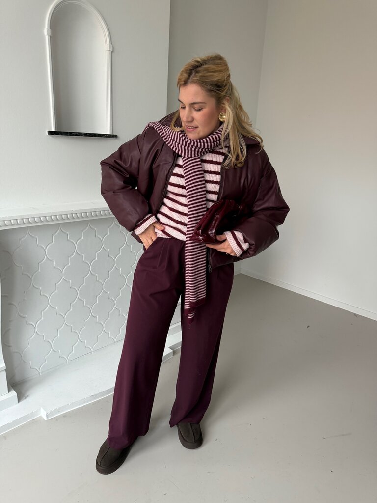 Cala bomber jacket burgundy